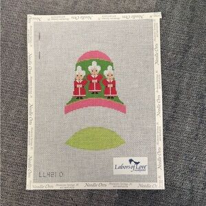 Labors of Love Needlepoint Canvas 3D Dimensional Christmas Bell
